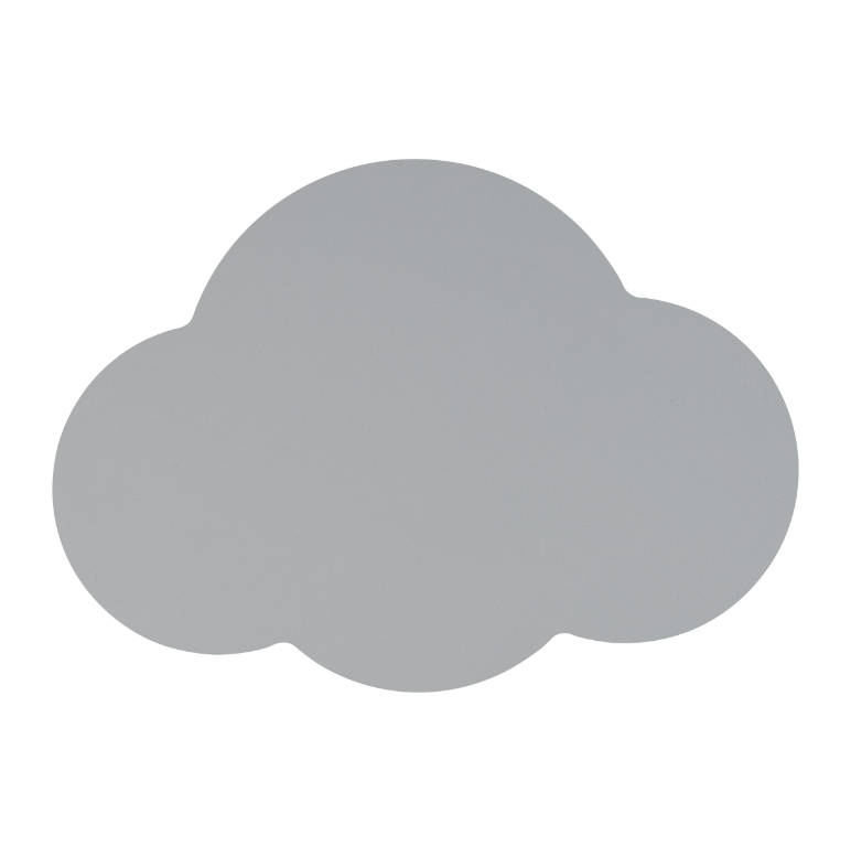 Szary dziecięcy kinkiet w kształcie chmurki Cloud