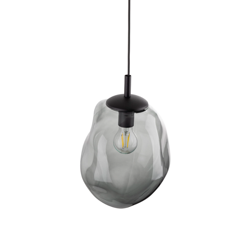 Wisząca lampa SOL mini z szklanym kloszem w kształcie nieregularnej kuli