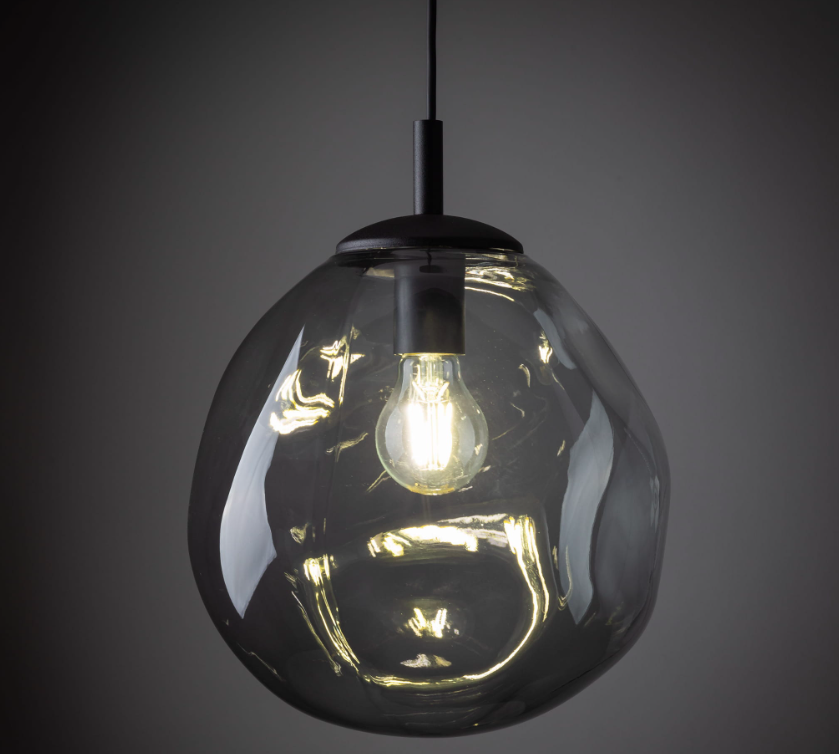 Wisząca lampa SOL mini z szklanym kloszem w kształcie nieregularnej kuli