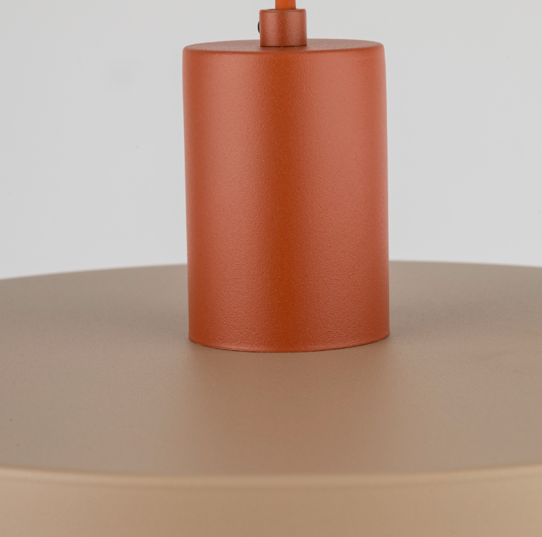 Wisząca lampa w stylu retro Sila 30 w odcieniach beżu i pomarańczy