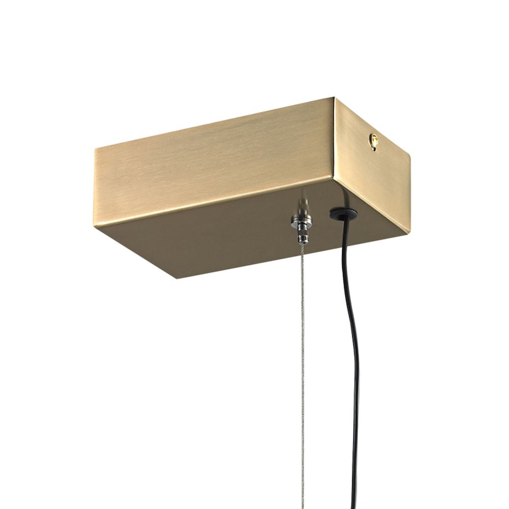 Złota lampa wisząca Amore w technologii LED