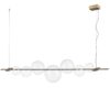 Złota lampa wisząca Amore w technologii LED