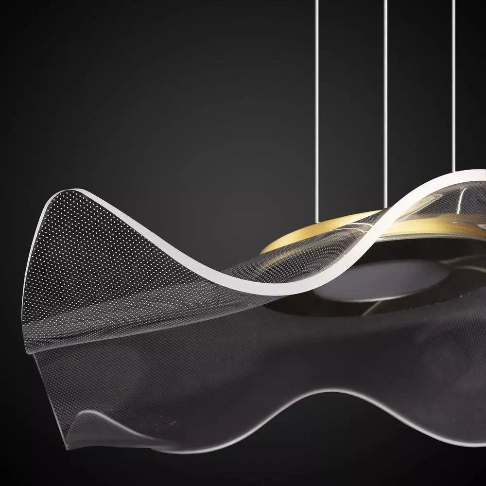 Złota lampa wisząca Velo No.2