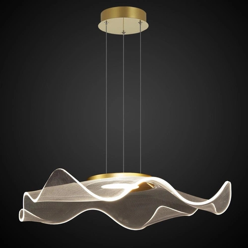 Złota lampa wisząca Velo No.2