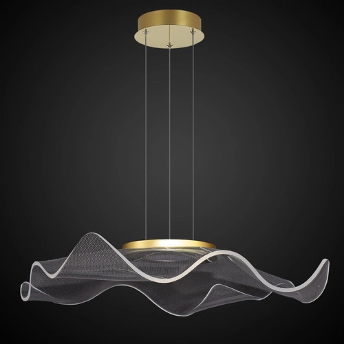 Złota lampa wisząca Velo No.2