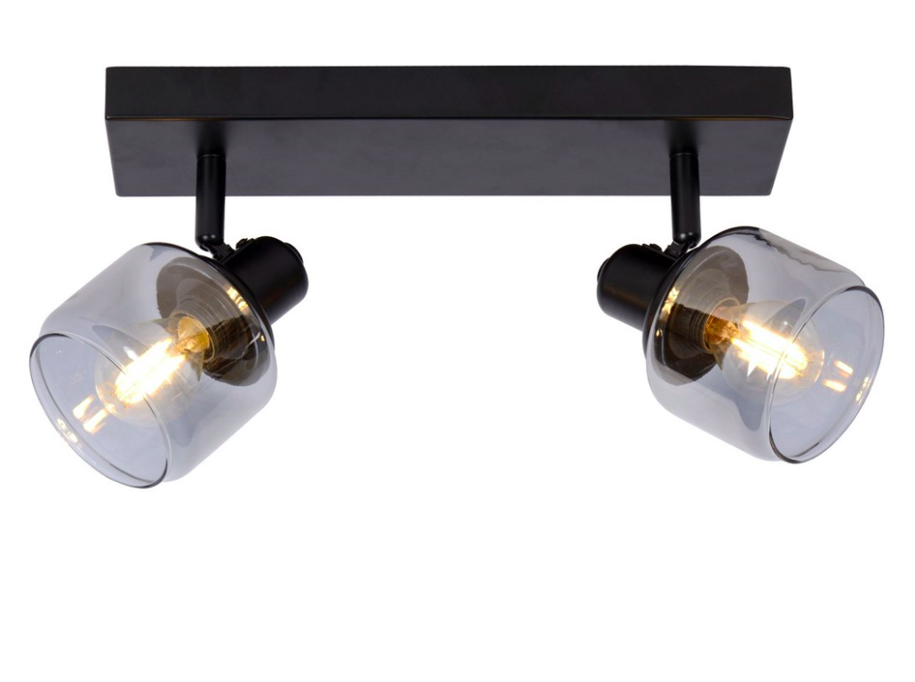 Klasyczny plafon Bjorn 2 z dwoma punktami świetlnymi – wykonany ze szkła