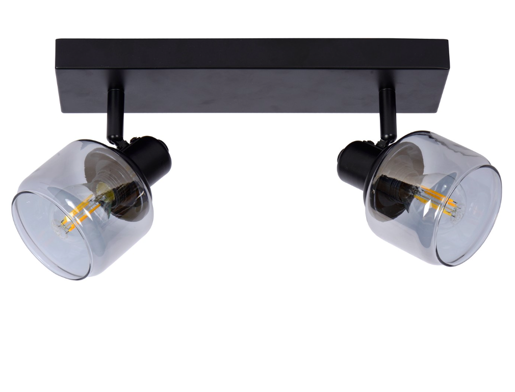 Klasyczny plafon Bjorn 2 z dwoma punktami świetlnymi – wykonany ze szkła