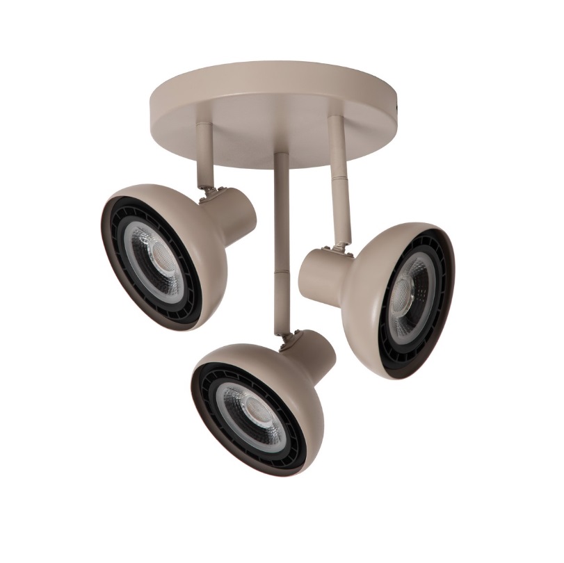 Lampa sufitowa Sensas 3 w kolorze beżowym z reflektorami