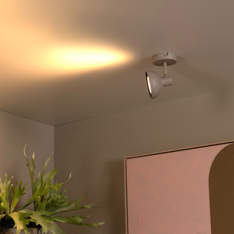 Ruchomy spot sufitowy Sensas w kolorze beżowym