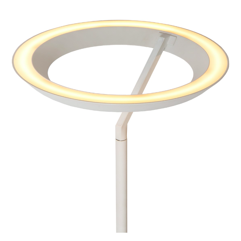 Nowoczesna biała lampa podłogowa Celeste z oświetleniem LED