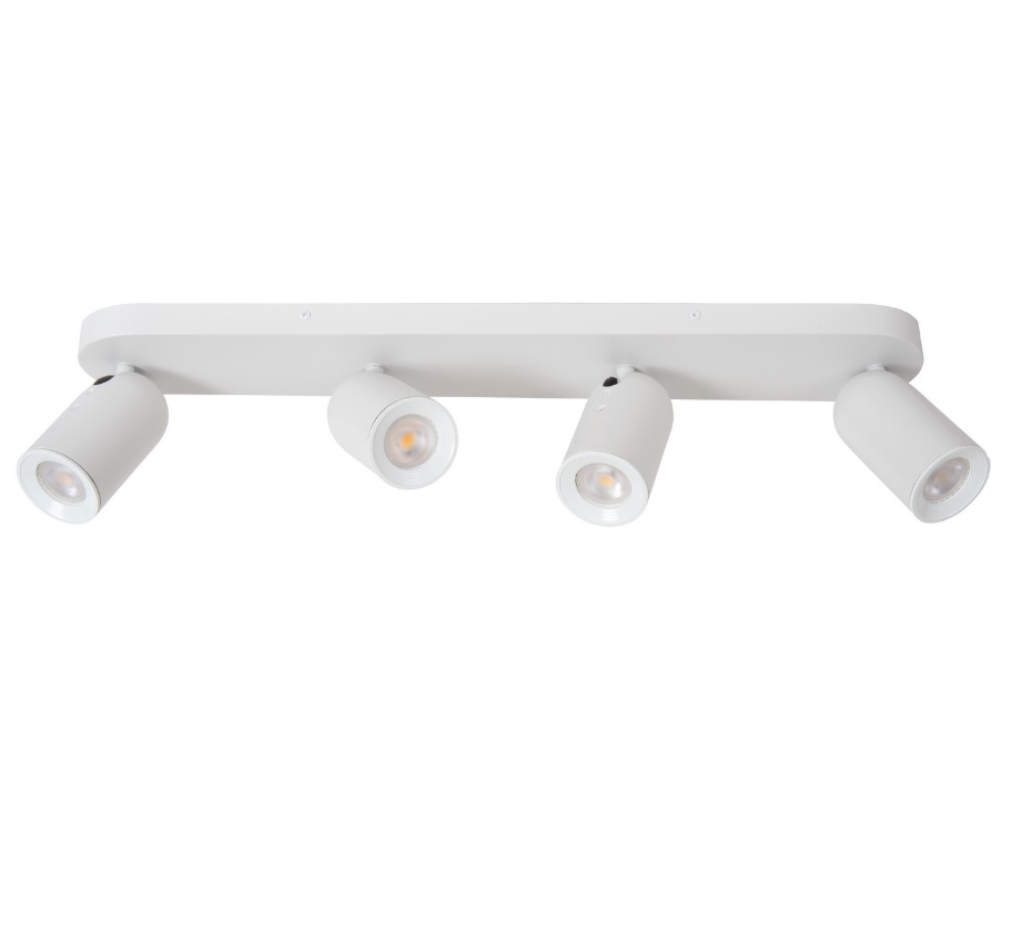 Reflektory Punch 4 w białym kolorze na szynoprzewodzie