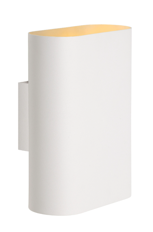 Płaski kinkiet Ovalis w białym kolorze do korytarza o owalnym kształcie