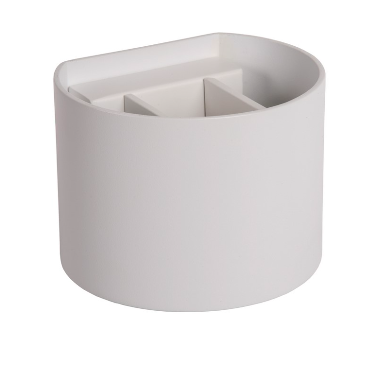 Nowoczesny biały kinkiet XIO z dekoracyjnym światłem