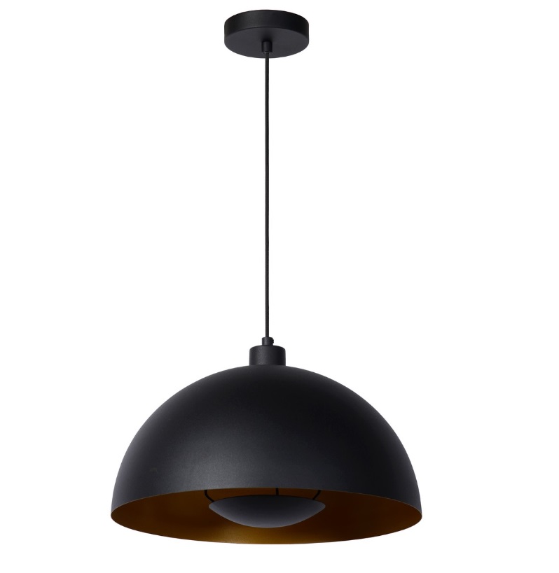 Wisząca czarna lampa Siemon do jadalni nad stół