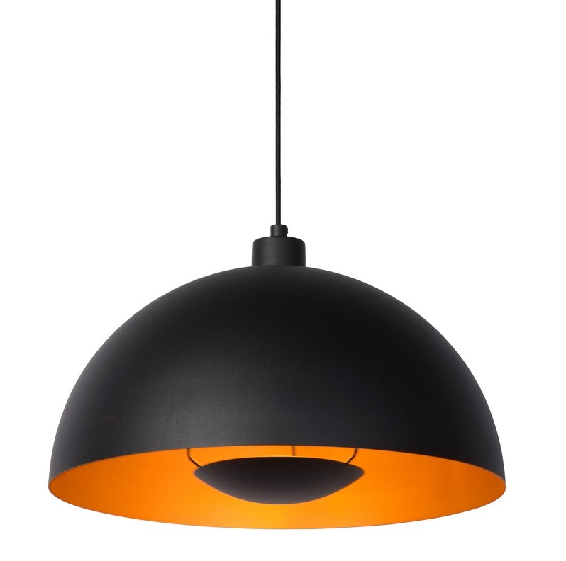 Wisząca czarna lampa Siemon do jadalni nad stół