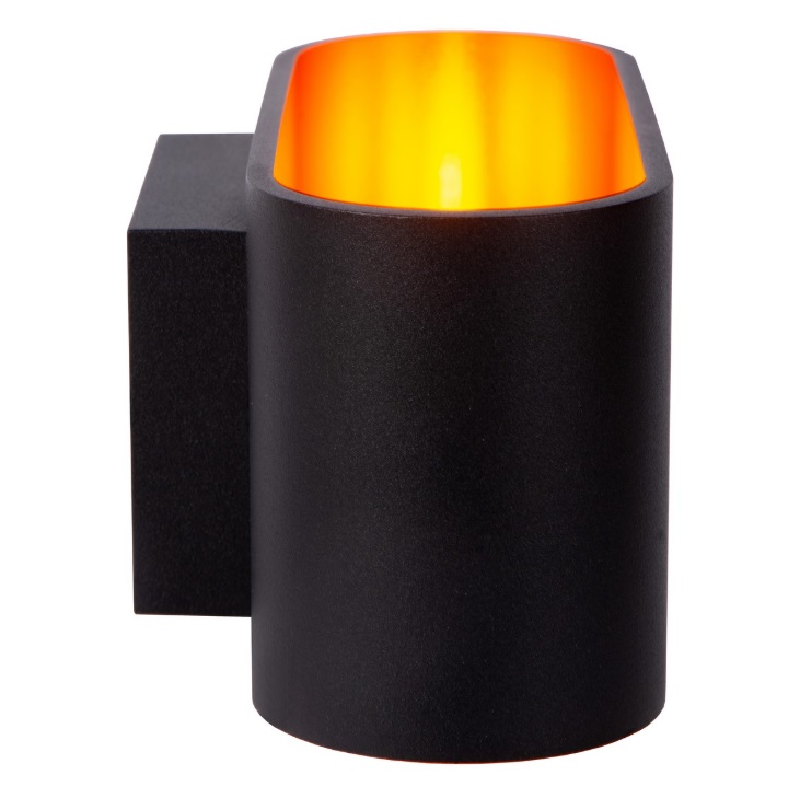 Kinkiet Xera w czarnym wykończeniu ze złotym wnętrzem – dekoracyjny model