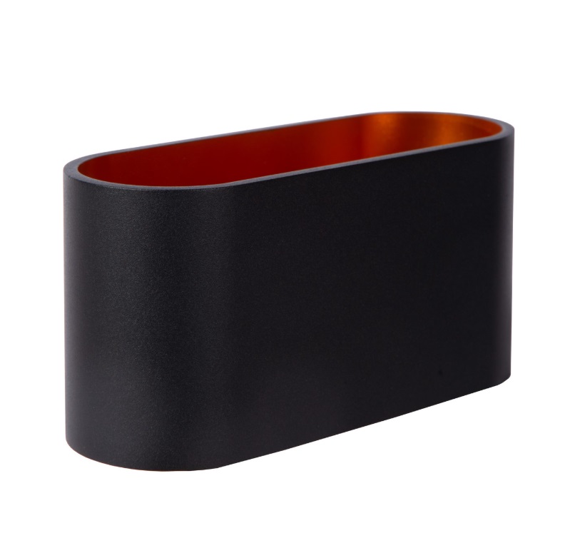 Kinkiet Xera w czarnym wykończeniu ze złotym wnętrzem – dekoracyjny model