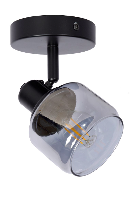 Kinkiet Bjorn w kolorze czarnym – szklany, do montażu na ścianie lub suficie