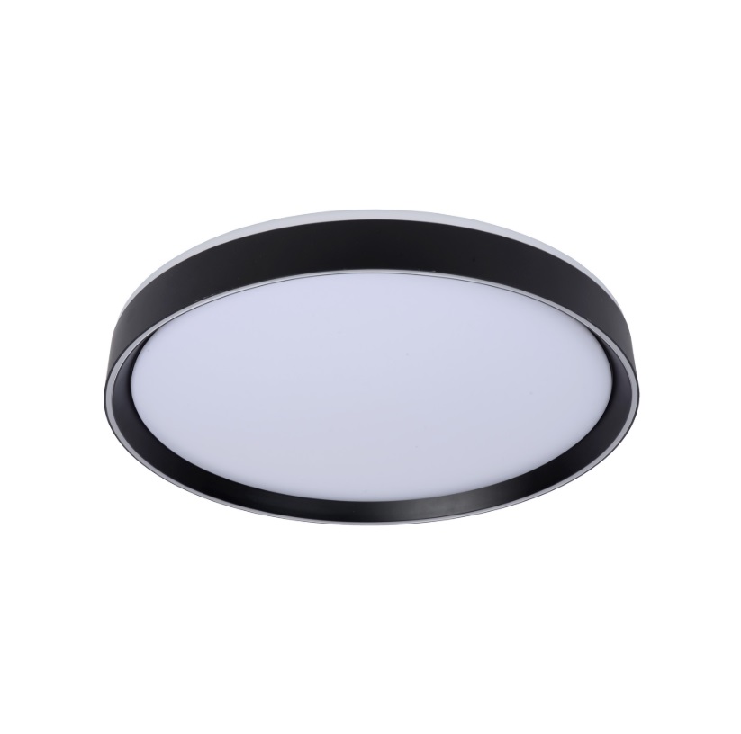 Plafon LED Nuria 50 w kolorze czarnym, płaski, 36W, barwa ciepła 2700K