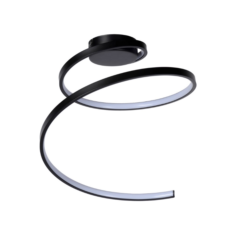 Żyrandol LED Maxence w kolorze czarnym, spiralny kształt