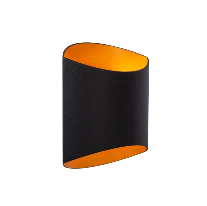 Kinkiet ścienny Diletta w kolorze czarno-złotym – stylowy dekoracyjny akcent