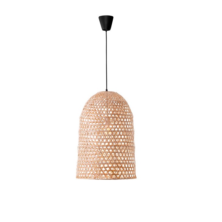 Wisząca lampa Nayora z bambusa w stylu boho – duży rozmiar