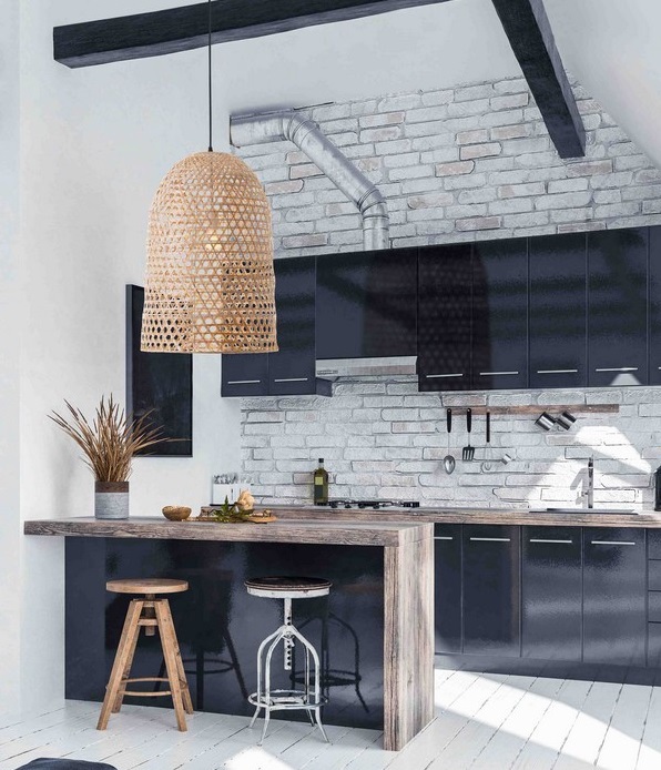 Wisząca lampa Nayora z bambusa w stylu boho – duży rozmiar