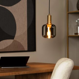 Stylowa lampa wisząca Joanet 16 wykonana z przyciemnianego szkła