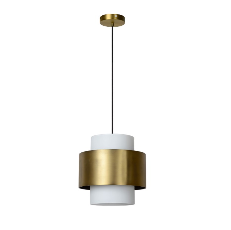 Stylowa lampa sufitowa Firmin 30 z mlecznym kloszem do oświetlenia stołu