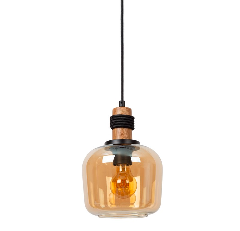 Klasyczna lampa wisząca Ilona z eleganckiego szkła