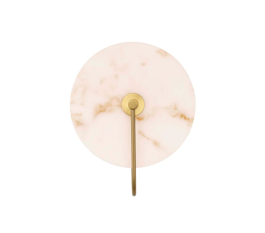 Kinkiet Lunalith w stylu art déco z marmurkowego szkła