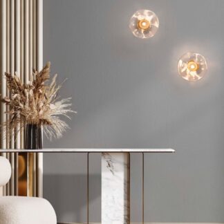 Kinkiet Aeralis 22 o eleganckim wzornictwie z ozdobnym szkłem