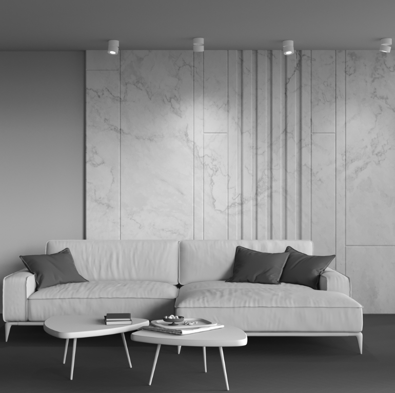 Reflektor LED sufitowy Yin w kolorze białym