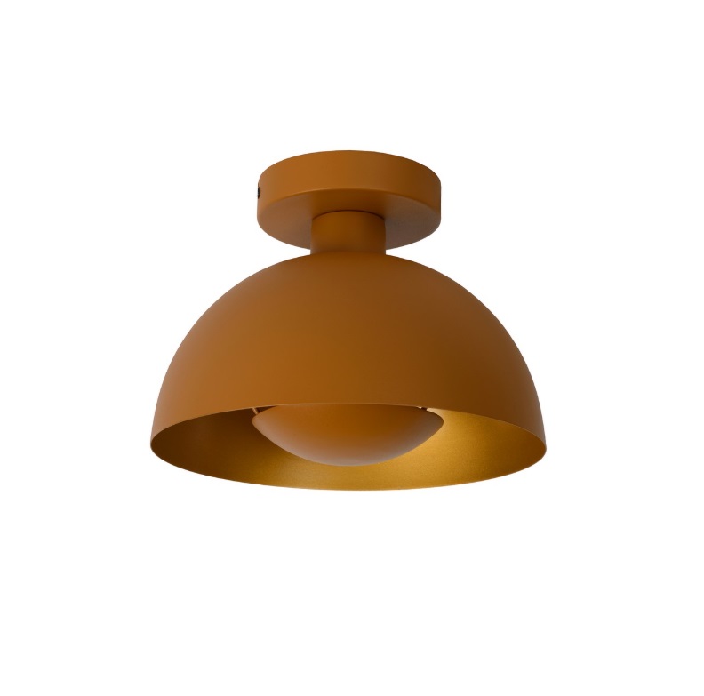 Nowoczesny sufitowy plafon Siemon w kolorze musztardowym