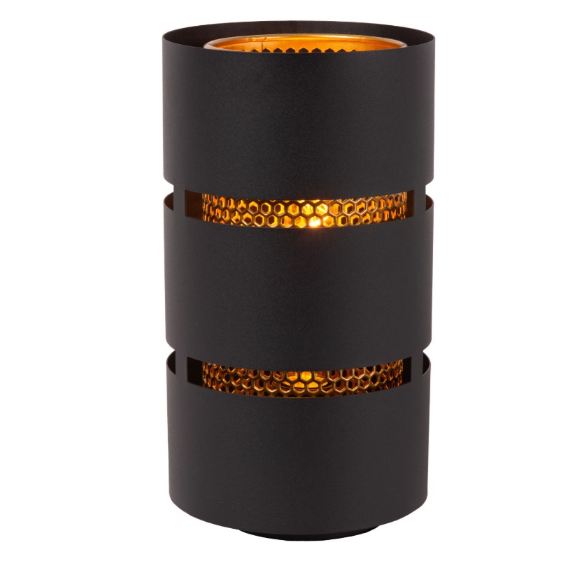 Stylowa lampka nocna Rosas w kolorach czerni i złota