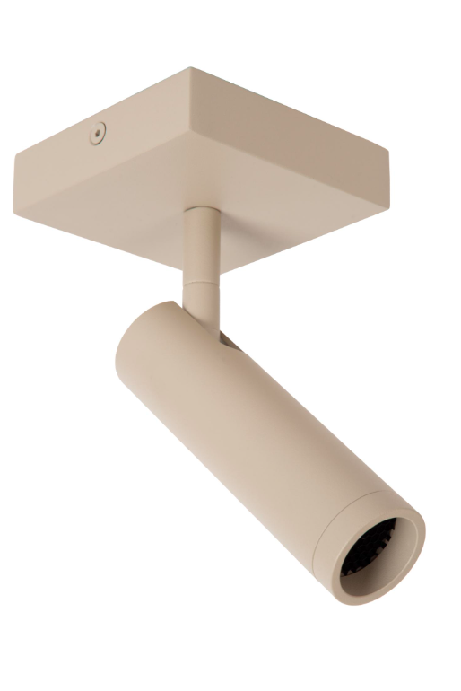 Beżowy sufitowy reflektor Grado w nowoczesnym stylu z regulowaną tubą