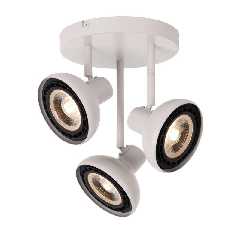 Plafon Sensas 3 w nowoczesnym stylu z białymi reflektorami