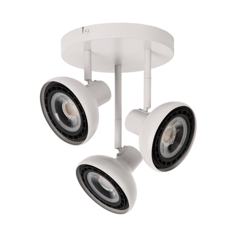 Plafon Sensas 3 w nowoczesnym stylu z białymi reflektorami