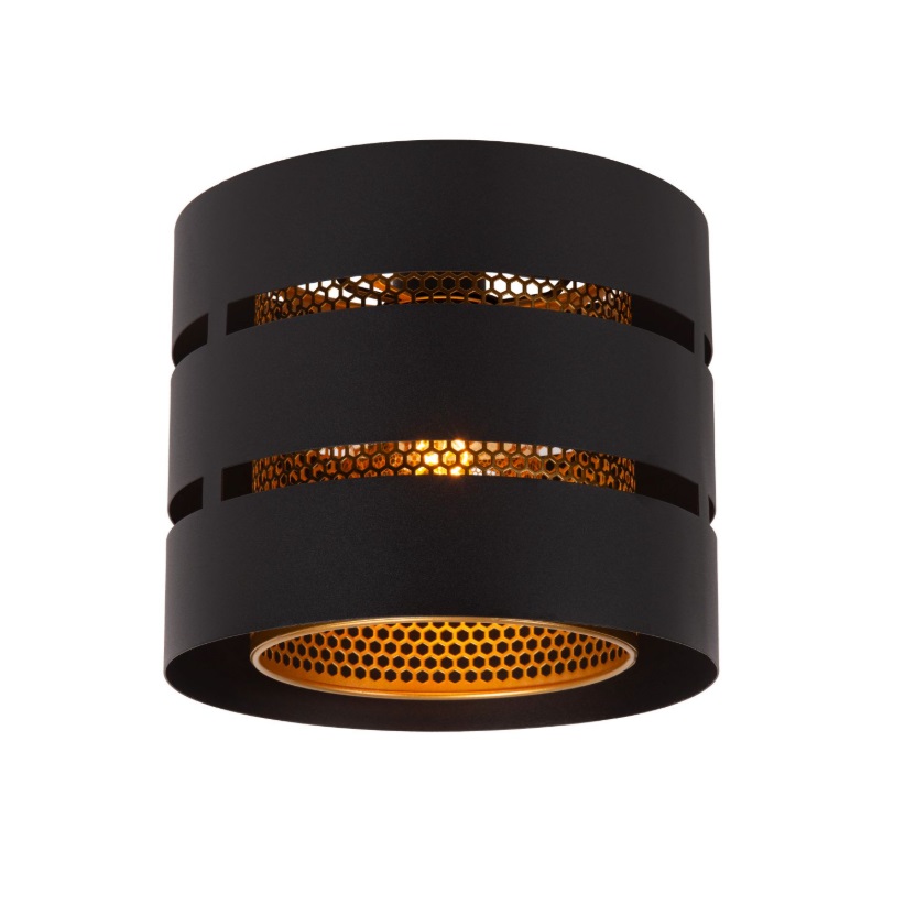 Plafon Rosas w nowoczesnym czarno-złotym wykończeniu