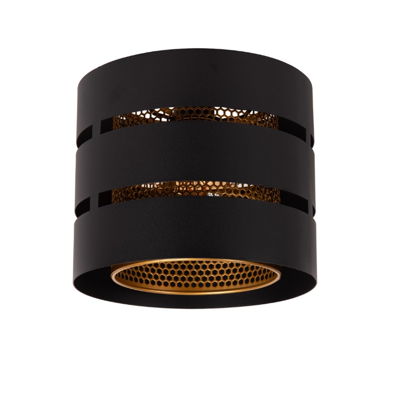 Plafon Rosas w nowoczesnym czarno-złotym wykończeniu