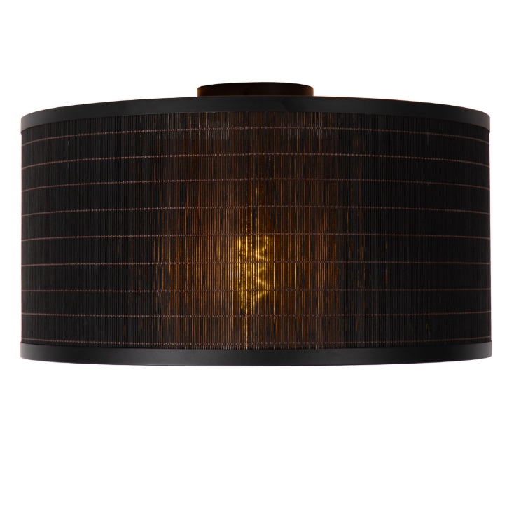 Nowoczesny plafon Tagalog 40 z matowego czarnego bambusa