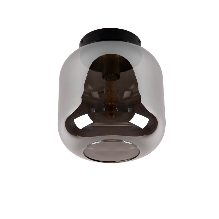 Lampa sufitowa Joanet 25 w szarym dymionym szkle