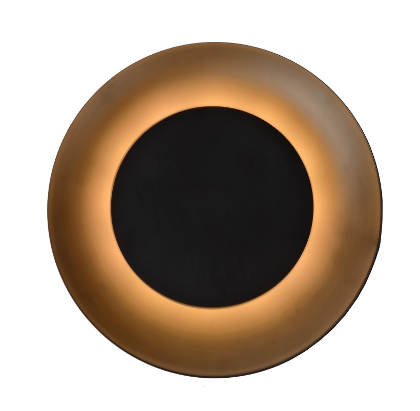 Ozdobna lampa sufitowa LED Foskal 22 w kolorze czarnym z płaskim designem