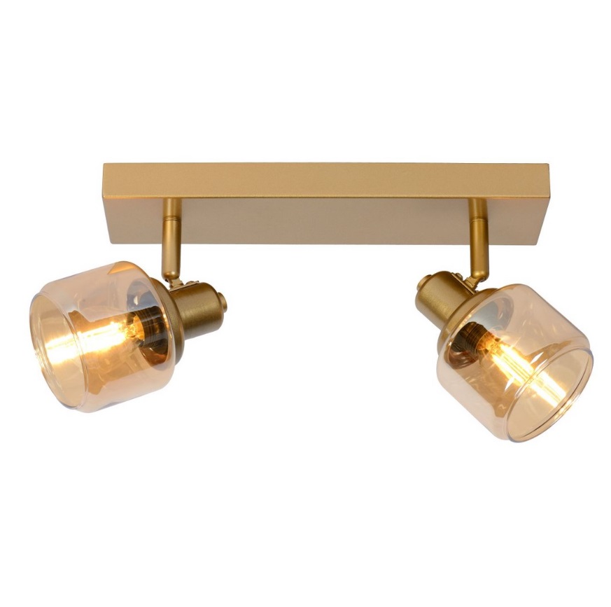 Klasyczna lampa sufitowa Bjorn 2 z dwoma szklanymi kloszami