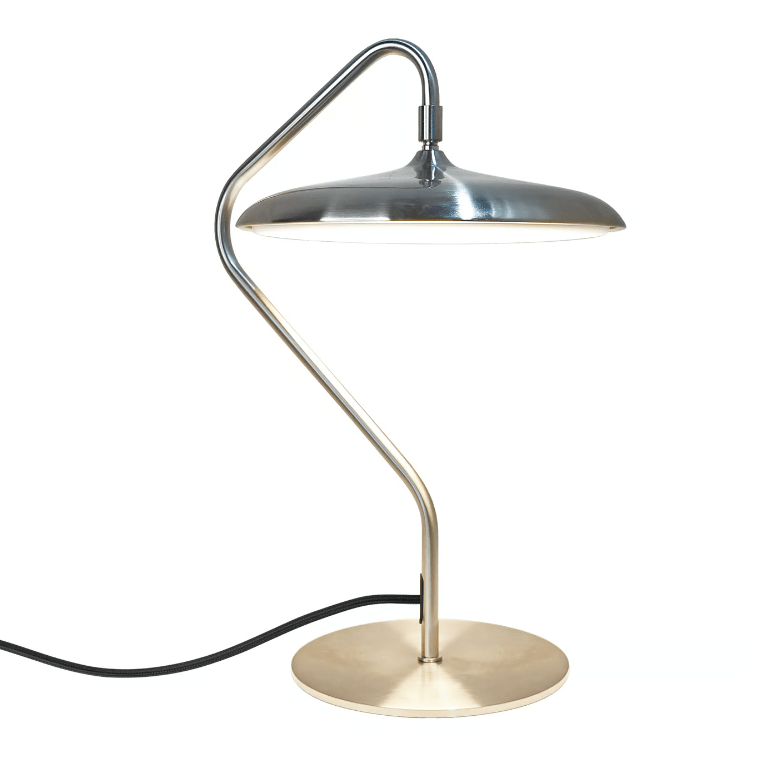 Lampa biurkowa LED Artist w kolorze srebrnym marki DFTP – nisko profilowana
