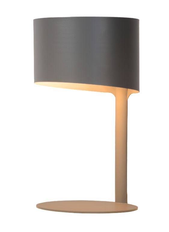 Nowoczesna lampka stołowa Knulle w kolorze szarym