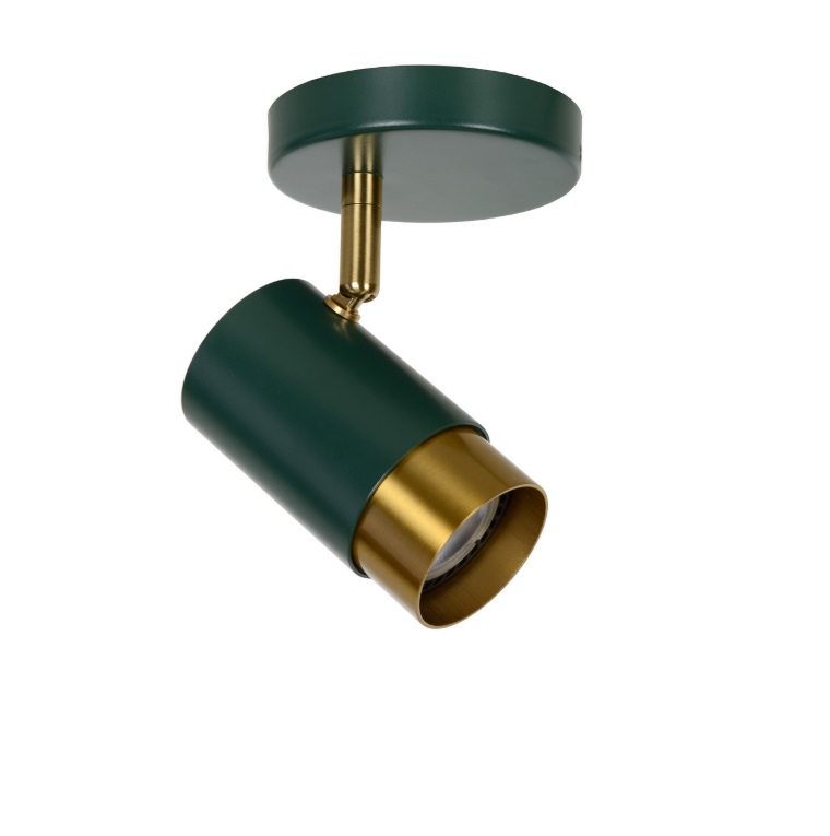 Ruchomy reflektor Floris w kolorze zielono-złotym do montażu sufitowego