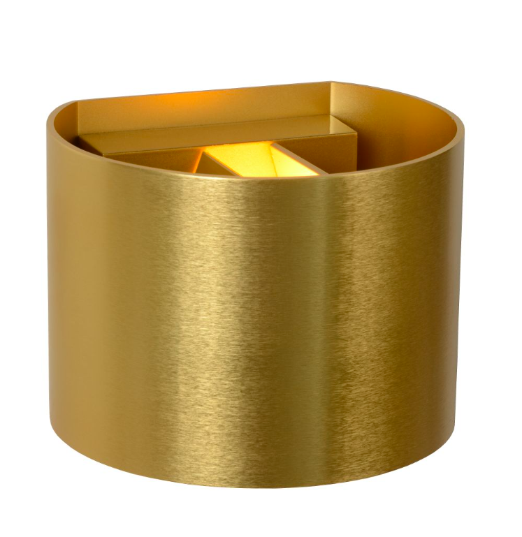 Nowoczesny kinkiet XIO w złotym wykończeniu – ozdobne oświetlenie