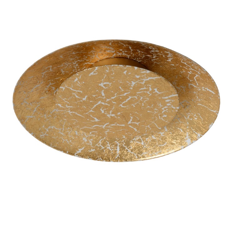 Plafon sufitowy Foskal LED 22 w kolorze złotym z pośrednim światłem