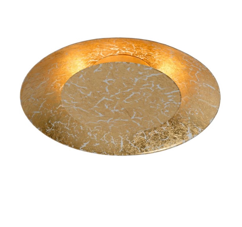 Plafon sufitowy Foskal LED 22 w kolorze złotym z pośrednim światłem